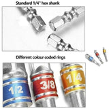 Socket Adaptor Set Driver Hex Shank Drill Bits 1/2" 1/4" 3/8" Impact Driver