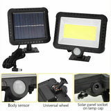 100 Led Solar Sensor Lights Light Motion Detection Security Garden Flood Lamp