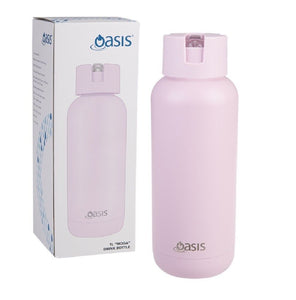 Oasis Moda Ceramic Lined Stainless Steel Triple Wall Drink Bottle 1.0L Pink Lem