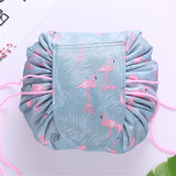 Cosmetic Makeup Drawstring Bag Magic Travel Pouch Storage Organizer - Flamingo