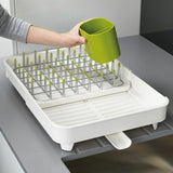 Joseph Joseph Extend Expandable Kitchen Dish Drainer Rack - White/Green