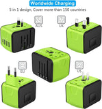Universal International Travel Power Adapter W/High Speed 2.4A USB-A 3.0A Type-C