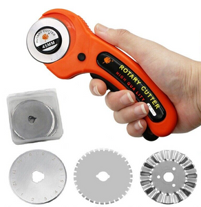 10pcs Rotary Cutter 45mm Quilting Roller Fabric Cutting Tool Optional Blades