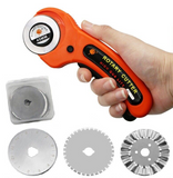 10pcs Rotary Cutter 45mm Quilting Roller Fabric Cutting Tool Optional Blades