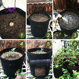5pc Grow Bags 3 Gallon Fabric Plant Pots Potato Bag Pouch Root Container Planter
