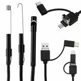 Waterproof HD Endoscope USB Type-C Borescope Inspection Snake Camera Android 2M
