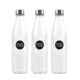 4x Large Glass Water Sports Bottle Juice Milk Beverage 1L Screw Top - 1000ml