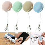 4x Macaron Shaped Mobile Phone Screen Lens Glasses Wipe Cleaning Assorted Color