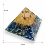 Merkabah Orgonite Pyramid Clear Quartz Chakra Sodalite Healing Crystal