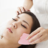 Natural Rose Quartz Facial Jade Gua Sha Stone Beauty Massage Tool Face Massager