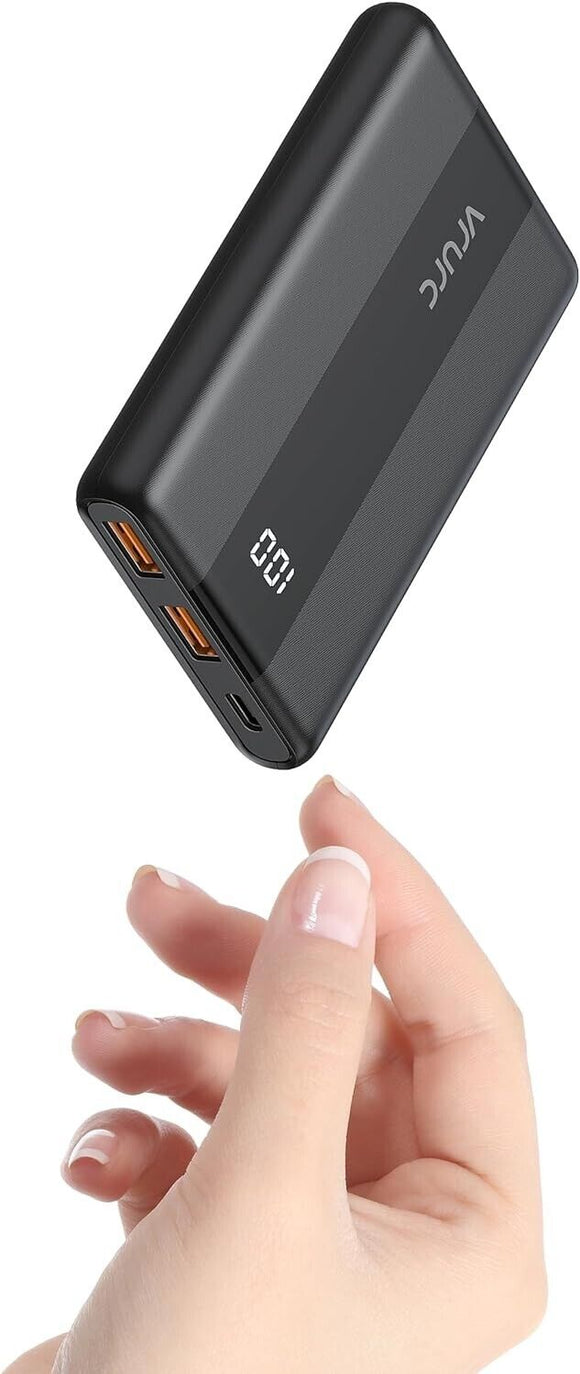 20W Mini Power Bank 10000Mah USB C Ultra-Slim Portable Charger PD QC3.0 Fast
