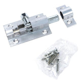 2PK Lock Barrel Bolt Stainless Steel Includes Screws Door Window Secure 50mm