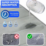 2x Memory Foam Bath Mat Non-Slip Back Fleece Softness Absorbent Grey 40x60cm