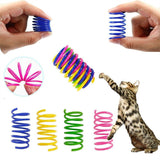 12x Cat Kitten Spring Bouncy Toy Plastic Training Toys Teasing Playing Cat Toy