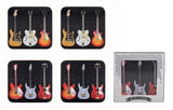4x Electric Guitar Coaster Rock and Roll Drinks Holder Mat Pad Gift Boxed