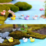 100 PCS Tiny Ducks Mini Resin Duck Miniature Figures