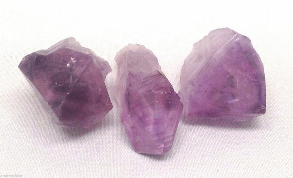 3 x Amethyst Natural Points Crystal 25-40mm
