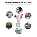 4x Holding Capacity Quick Release Hand Tool Toggle Clamp Horizontal 220Lb