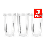 3PK Colossal Cup Large Tall 32oz for Nutri Bullet 600 900w Blender Model