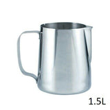 Milk Coffee Jug Latte Espresso Frothing Scale Pitcher Stainless Steel 1.5L