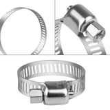 91x Stainless Steel Hose Clamps Clips Adjustable Range Worm Gear Pipe Clamp Kit