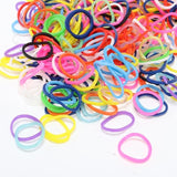 1200x Rubber Elastic Hair Ties Mixed Colour Hair Bands Holder Girls Women