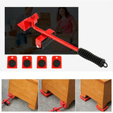 5 Furniture Sliders Mover Lifter Heavy Duty Roller Move Tool Set Moving Wheel