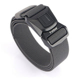Men Military Tactical Belt Casual Belt Alloy Buckle Quick Release Nylon DarkGrey