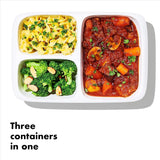 OXO Prep & Go Divided Container 900ml 4.1 Cups 27 x 18 x 6 cm White