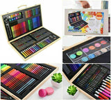 180pcs Complete Art Set Box Case Paints Drawing Colour Pencils Pastels Kids