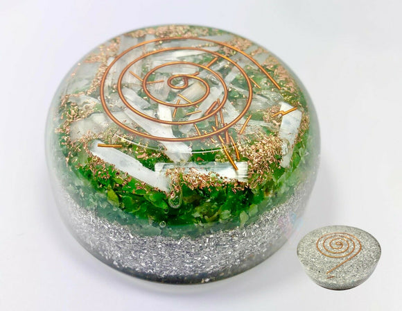 Green Aventurine Aluminium Orgonite Tower Buster EMF Protection Crystal New