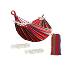 Double Hanging Hammock Outdoor Travel Beach Swinging Bed Camping - 320KG Red