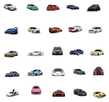 50pcs JDM P2 Racing Sport Car Vinyl Decal Stickers Laptop Waterproof Phone Skate