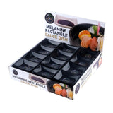 10 pcs Melamine Sauce Dish Rectangular 8.5cm x 6cm x 2.5cm - Black