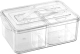 Boxsweden Crystal 4PC Storage Container Set Clear Plastic Organiser Tray Box