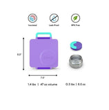 OmieBox Hot & Cold Bento Lunch Box Kids Food Storage Container - Purple Plum