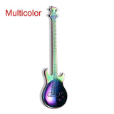 1x Guitar Shaped Teaspoon Stainless Steel Coffee Dessert Spoon - Rainbow