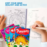 4x Activity Books Princess Fairy Pirate Dinosaur Colouring Fun Creative Book Pad