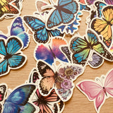 50pcs Butterfly Decoration Stickers Vinyl Decal Mix Waterproof Laptop iPhone