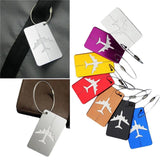 2x Luggage Tag Aluminum Travel Baggage Suitcase Address Name Label Cards