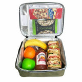 1x Insulated Lunch Snack Tote Bag Thermal Cooler Carry School - Olive