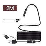Waterproof HD Endoscope USB Type-C Borescope Inspection Snake Camera Android 2M
