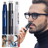 Remover Nose Ear Clipper Hair Trimmer Eyebrow Electric Men Rechargeable Blue