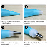 170Pcs Cake Decorating Kit Turntable Rotating Baking Flower Icing Piping Nozzles