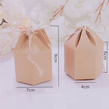 50pcs Xmas Candy Gift Box Bag Pillow Favor Kraft Paper Gift Favour Wedding Party