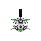 Dog Ball Interactive Soccer Toy Pet Football with Grab Tabs Tug Water Outdoor