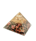 Rhodonite Crystal Merkaba Orgonite Orgone Pyramid EMF Protection Energy