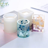 2x Silicone Mold Set Resin Epoxy Crafts Making Brush Pot Pen Holder Mould DIY