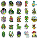 50x Psychedelic Trippy Weed Alien Vinyl Decal Stickers Mix Bomb Graffiti Laptop