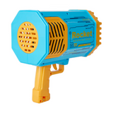 Bubble Gun 69 Holes Automatic Soap Water Bazooka Bubble Machine Kids Summer Toy